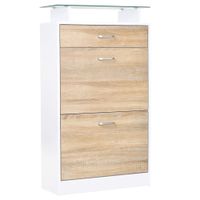 mueble zapatero 60x24x1055 cm madera natural