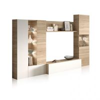 salon essential blanco - roble 260 x 185 x 42cm cm