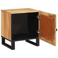 mesita de noche 40x33x46 cm madera - marron