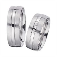 alianzas oro blanco con diamantes ancho 7 mm
