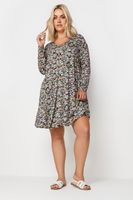yours vestido mini de florecillas moradas mujer curvy y tallas grandes yours