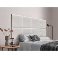 dhome cabecero tapizado compuesto de paneles autoadhesivos intercambiables serie luxury edition cama lujo dormitorio silver nacar 140cm