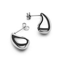 pendientes de boton de acero inoxidable para mujer
