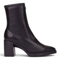 wonders botas botin vera cremallera negro para mujer