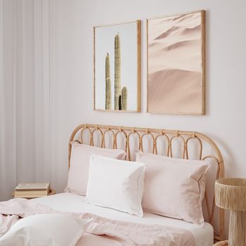Set de 2 cuadros 130, marco premium chapado en roble, 50x70 cm