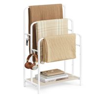 toallero de 3 barras blanco nube  beige natural  50l cm