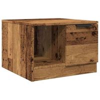 mesa de centromesa auxiliarmesita de centro madera de ingenieria envejecida 50x50x36 cm