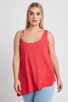 limited collection top rojo tirantes asimetricos con detalle metalico mujer curvy y tallas grandes limited collection
