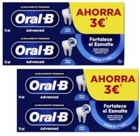 oral-b pasta de dientes advanced fortalece esmalte 4x75 ml