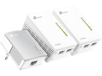 reacondicionado seminuevo muy bueno adaptador plc - tp-link tl-wpa4220 tkit pack de 3 unidades wifi 300 mbps 2 ethernet 10100mbps blanco