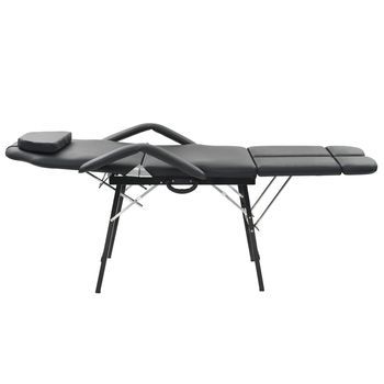 Camilla De Esteticista Cuero Sintético 185x78x76 Cm Negra Cfw702744