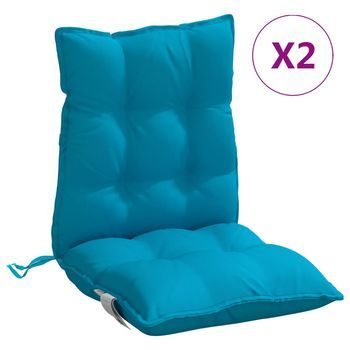 Cojines Para Silla Respaldo Bajo 2 Uds Tela Oxford Azul Claro Vidaxl