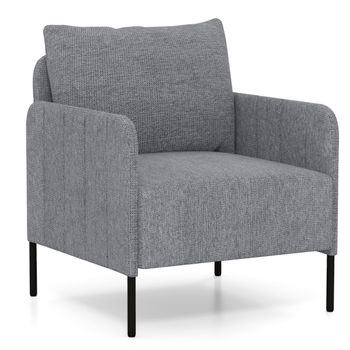 Costway Sofá Individual con Cojín con Patas Ajustables Silla Moderna de Lectura 73 x 79 x 79 cm Gris