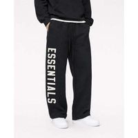fear of god pantalones essentials fw24 fleece relaxed sweatpants black para hombre