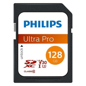 Tarjeta SD Philips FM12SD65B 128 GB Clase 10 UHS-I V30 Negra