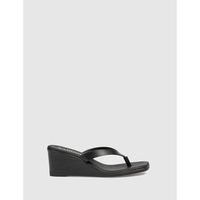 kamome sandalias sandalia de dedo maffi negro para mujer