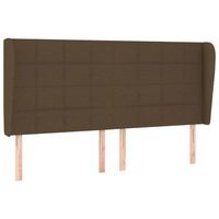 cabecero  panel de cabecero  decoracion de pared con orejas de tela marron oscuro 203x23x118128 cm