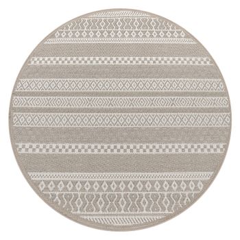 Alfombras de interior y exterior Verona beige 120 cm redondo