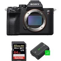 alpha 7r iv cuerpo  sandisk 64gb extreme pro uhs-i sdxc 170 mbs  2 np-fz100  2 aros de garantra