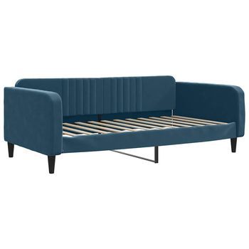 Sofá Cama Terciopelo Azul 100x200 Cm
