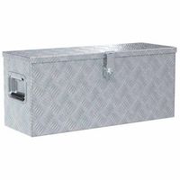 caja de aluminio 765x265x33 cm cm plateada vidaxl