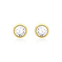 pendientes de oro 14 quilates con diamantes para mujer
