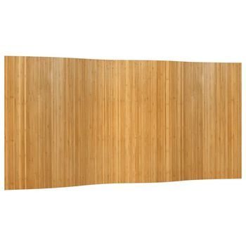 Biombo Divisor De Bambú Color Natural Ancho 400 Cm Alto 165 Cm Vidaxl