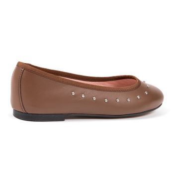 Bailarina piel marrón tachas