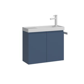 Mueble Para Lavabo  - 60 X 22 X 50 Cm - Azul Petróleo