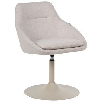 Silla De Comedor Giratoria Decorativa De Tela Base 360° Beige Claro Westminster