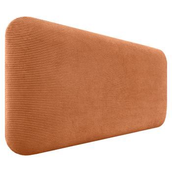 Dhome Cabecero Tapizado En Pana Liso Redondeado Pana Para Pared Acústicos Cabeceros Absorbentes Cabezal Cama Dormitorio (naranja, 95cm)