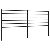 cabecero cama mueble de dormitorio de metal 200 cm negro m020007173
