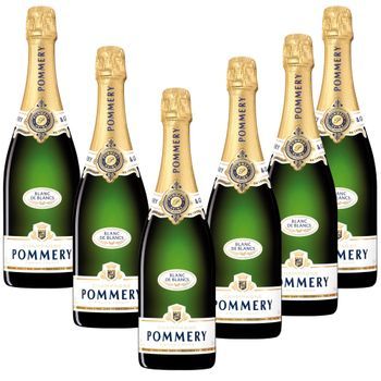 Pommery Blanc De Blancs Brut Champagne - Gran Reserva Chardonnay 100% - E - Pack 6 Botellas 75 Cl - 12% Vol.