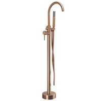 grifo de banera de piso rea lungo brush copper