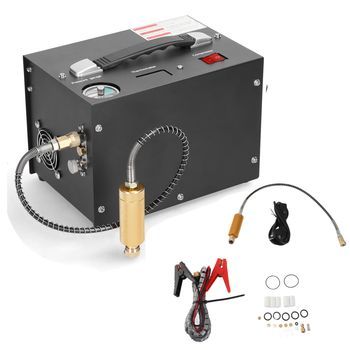 Bomba Compresor Aire Portátil, 30 Mpa, Auto, Transf. Integrado