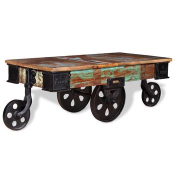 Vidaxl Mesa De Centro Madera Reciclada 90x45x35 Cm