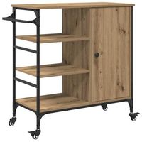 carro de cocina roble artisan 875 x 39 x 845 cm vidaxl