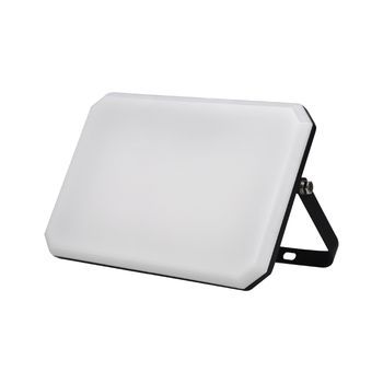 Foco Led Exterior Negro, 230 V, 100 W, 4000 K, Cobertura Lechosa, 10 000 Lm, 266 X 190 X 30 Mm