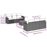 conjunto de comedor de jardin al aire libre incluye cojines juego de 7 piezas