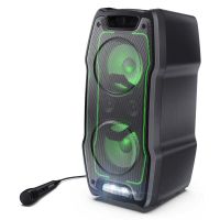 sharp xparty sing altavoz para fiestas portatil bluetooth con microfono y luz rgb 180w negro