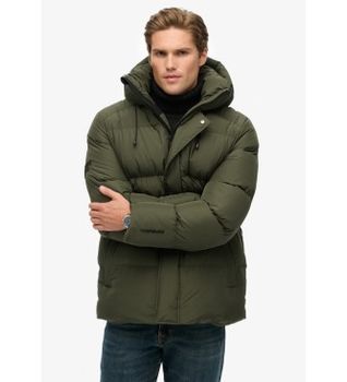 Superdry para hombre. M5012285A Chaqueta 5 Baffle Sports Puffer verde (M), Casual, Poliéster Reciclado, Sostenible