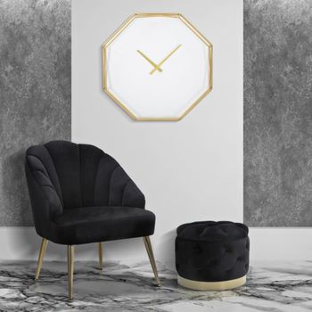 Reloj de metal blanco cm 56x6,5x56