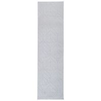 alfombra de pelo sintetico de conejo peluda con motivo de hojas 80 x 300 cm gris claro mitchell