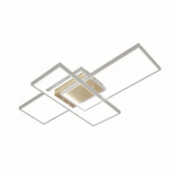 Plafon madaleta 134w 3000-4000-6500k blanco/haya 14740 lm c/remoto,memoria y reg.intensidad 9,5x79x49,5cm