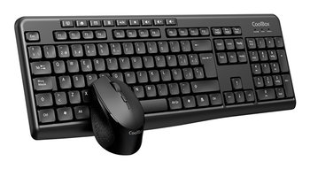 COMBO TECLADO/RATON COOLBOX KTR-03W INALAMBRICO NEGRO