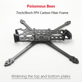 Kit de Marco de Fibra de Carbono para Dron FPV Bees, Distancia entre Ejes de 7/8 Pulgadas, Brazo de 295 mm/375 mm, Largo Alcance, Apto para Vuelos Freestyle