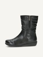 caprice bootie black made of leather with wedge heel size 40