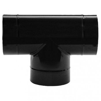 Te Estufa Negro Vitrificado 120 Mm. 90°