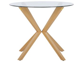 Mesa de comedor de vidrio 4 personas l90