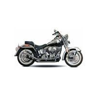 sistema de escape harley-davidson softail 00-17 paughco fishtail 2-2 cromado